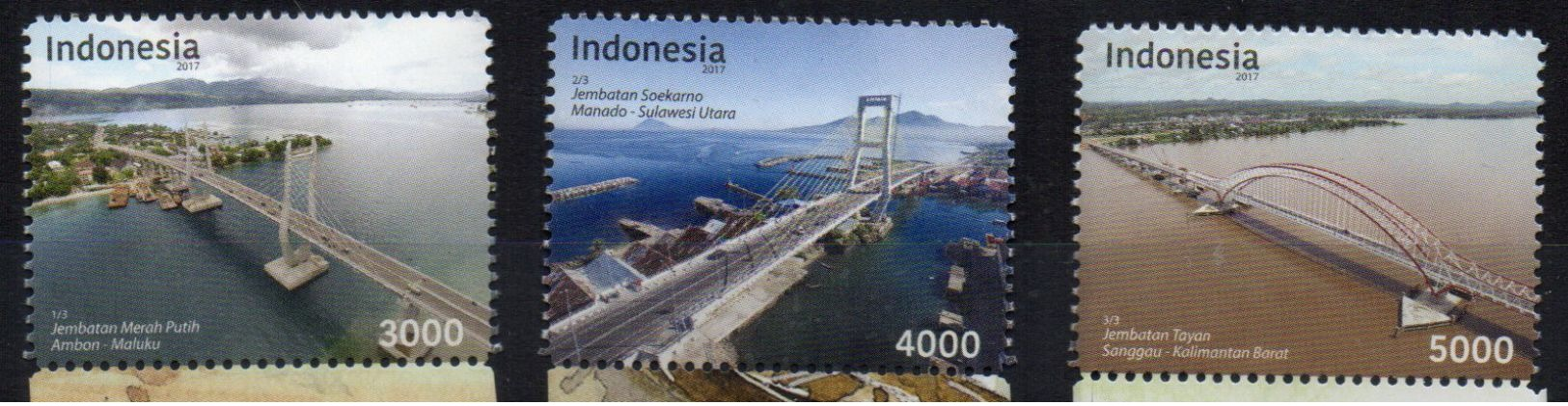 INDONESIA 201713 BRIDGE SET STAMPS MNH - Indonésie