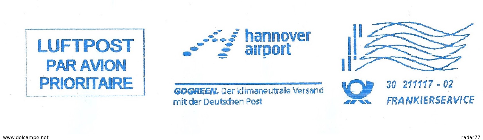 Allemagne - Empreinte D'affranchissement Avec Publicité Aéroport De Hanovre - Frankeermachines (EMA)