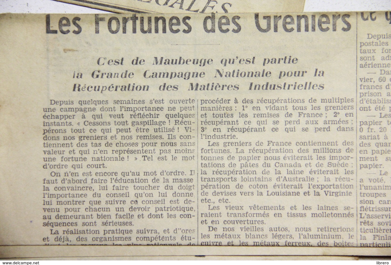 Maubeuge / Avesnes / Le Courrier / 14 numéros / 1940.