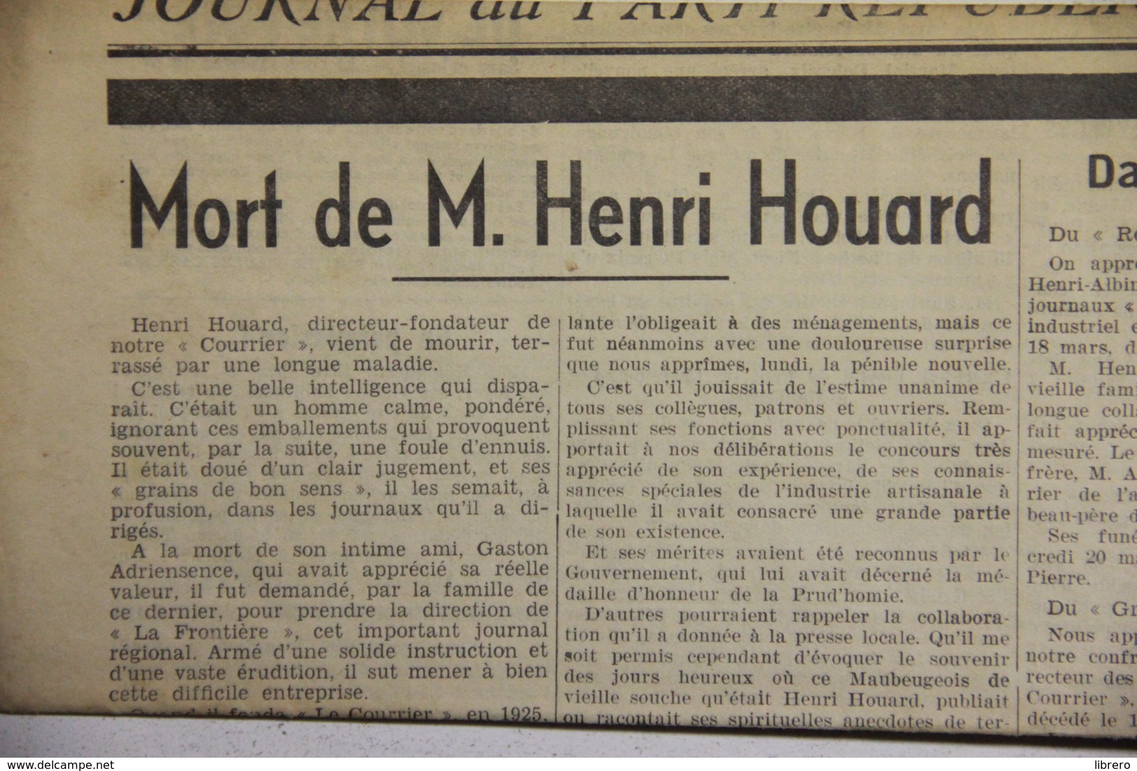 Maubeuge / Avesnes / Le Courrier / 14 numéros / 1940.