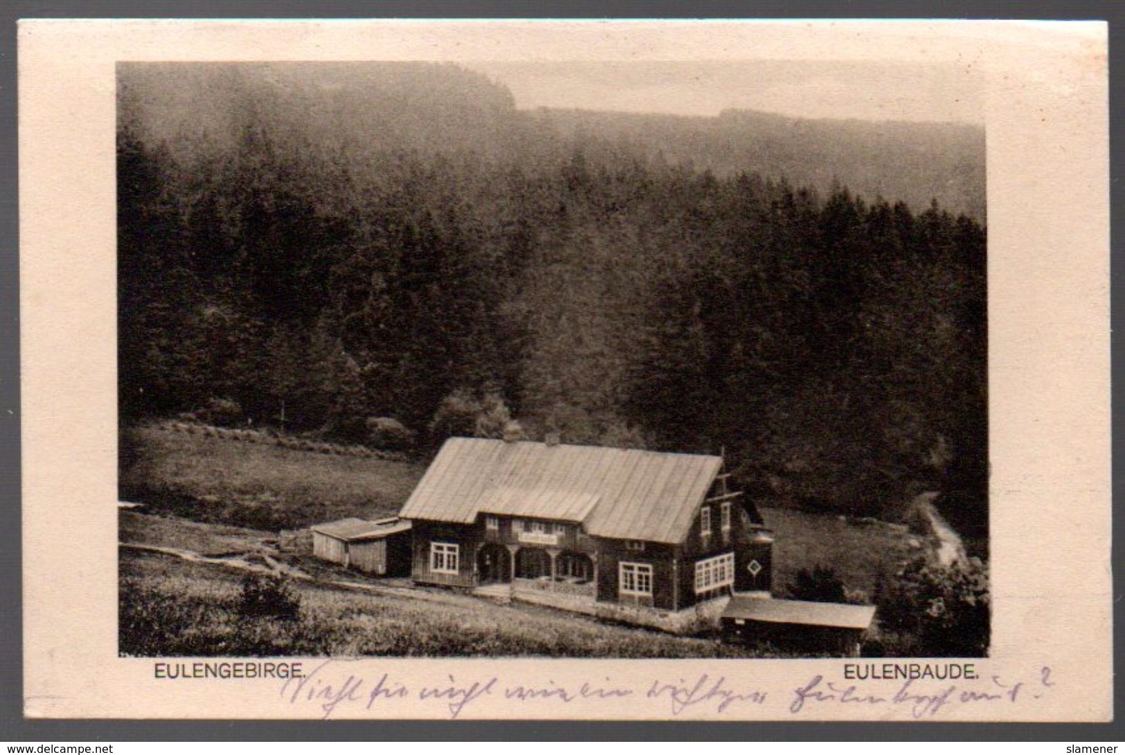 Alte Postkarte,Schlesien,Polska,EULENBAUDE,Langenbielau,Bielawa,Eulengebirge,gebraucht - Schlesien