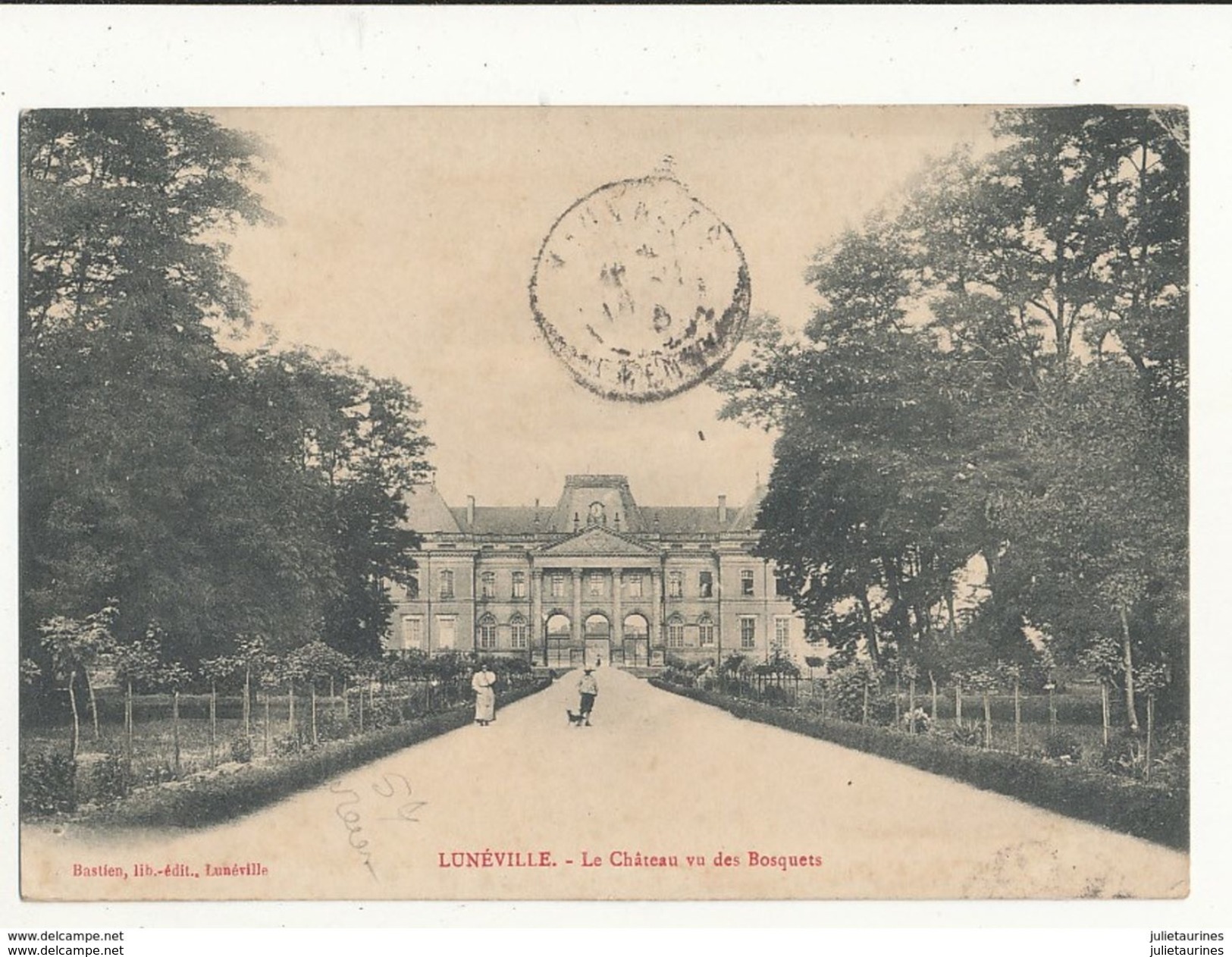 54 LUNEVILLE LE CHATEAU VU DES BOSQUETS CPA BON ETAT - Luneville