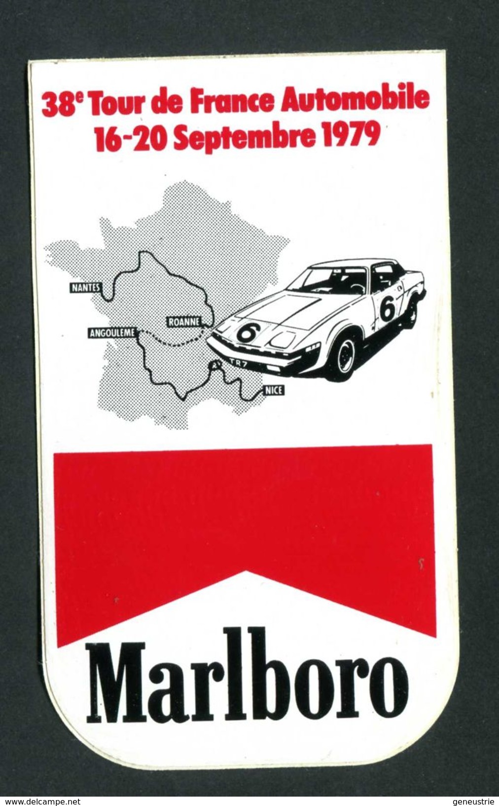 Sticker Autocollant "Marlboro"  38e Tour De France Automobile - 16-20 Septembre 1979 - Course Automobile - Car Racing - F1