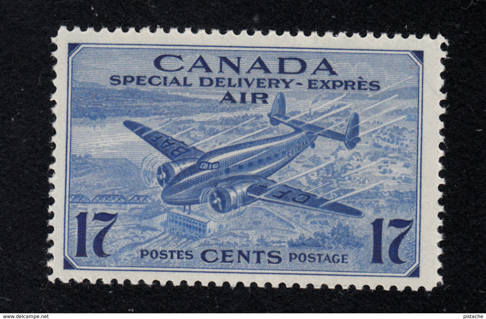 Canada Air Mail Special Delivery Stamp CE2 - Mint Never Hinged - VF Condition - Luftpost-Express