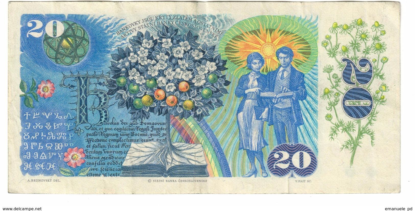 Slovakia 1993 Provisional Issue 20 Korun  .J. - Slovacchia