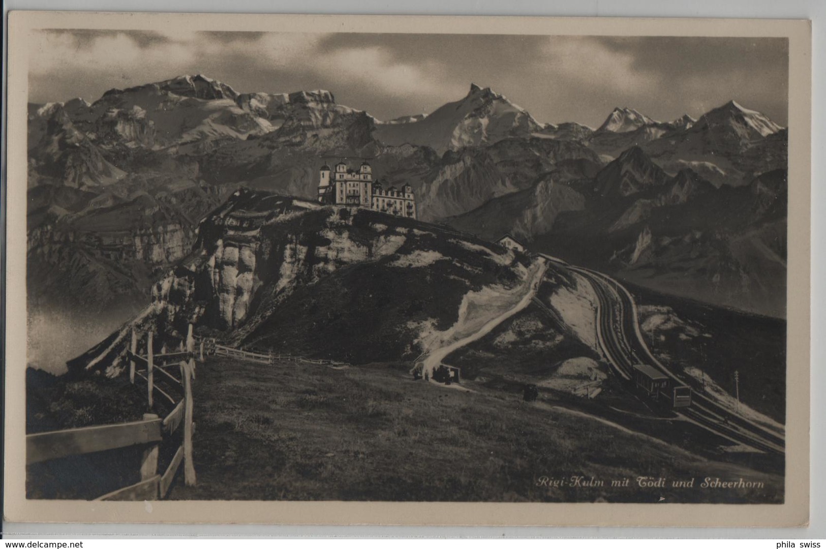 Rigi-Kulm Mit Tödi Und Scheerhorn - Photo: E. Goetz - Autres & Non Classés