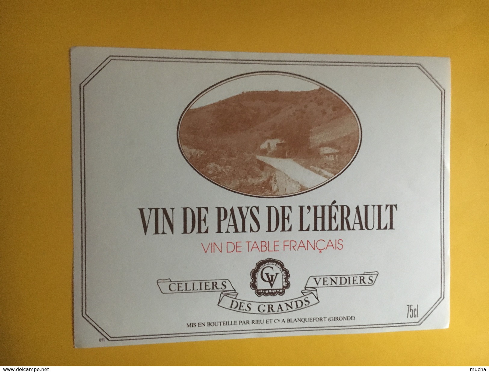 6008  - Vin De Pays De L'Hérault Celliers Des Grands Vendiers - Languedoc-Roussillon