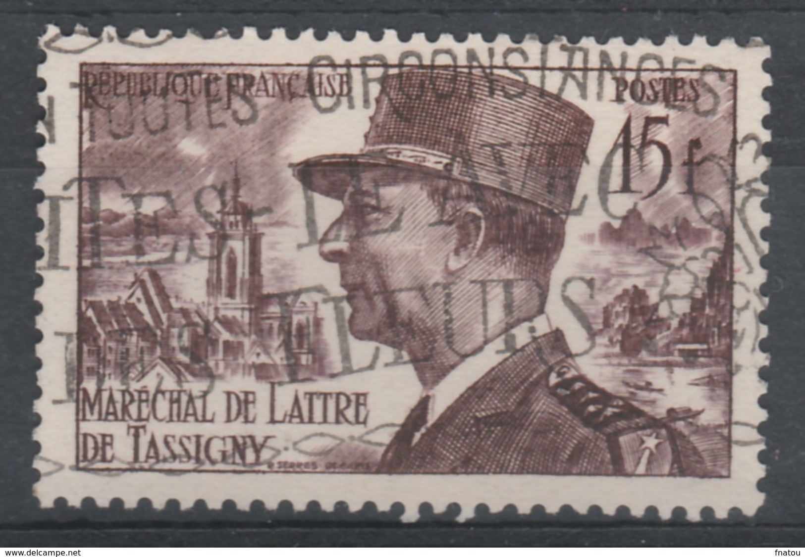 France, Jean De Lattre De Tassigny, French Military Commander, 1952, VFU - Usados