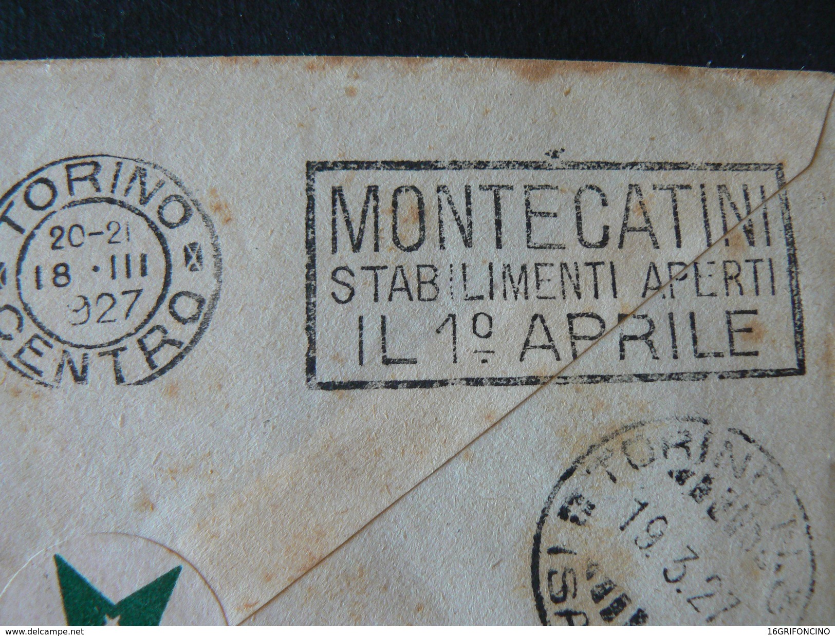 1927.........LETTER FROM SVERIGE TO ITALY...........///.........LETTERA DALLA SVEZIA PER L'ITALIA - 1920-1936 Coil Stamps I