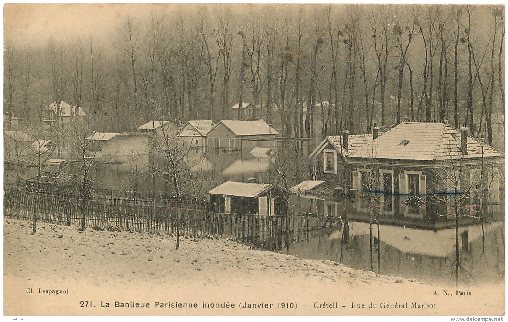 CRETEIL  INONDATIONS 1910 RUE DU GENERAL MARBOT - Creteil