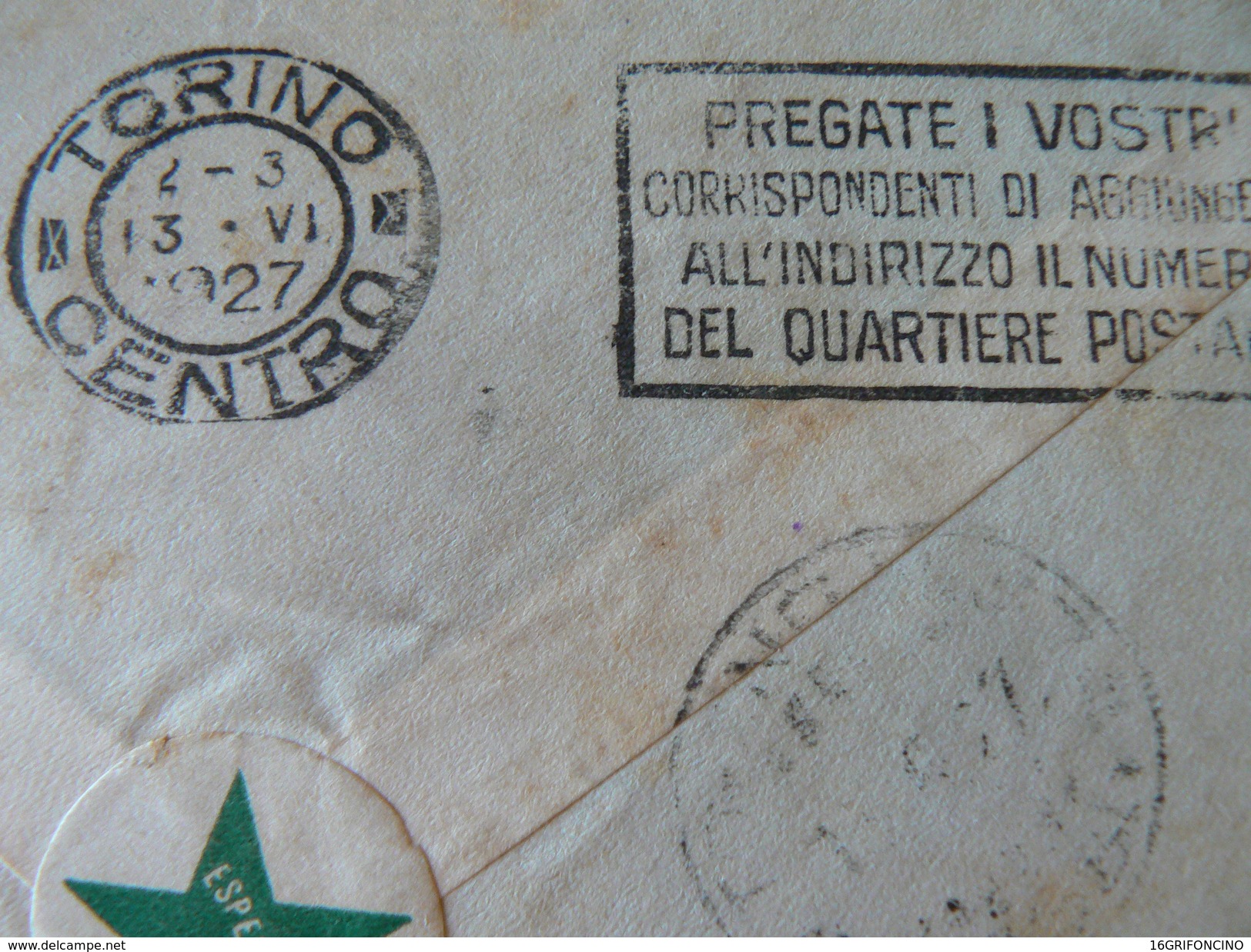 1927  LETTER FROM SVERIGE TO ITALY...///...LETTERA VIAGGIATA DALLA SVEZIA PER  L'ITALIA - 1920-1936 Franqueo I