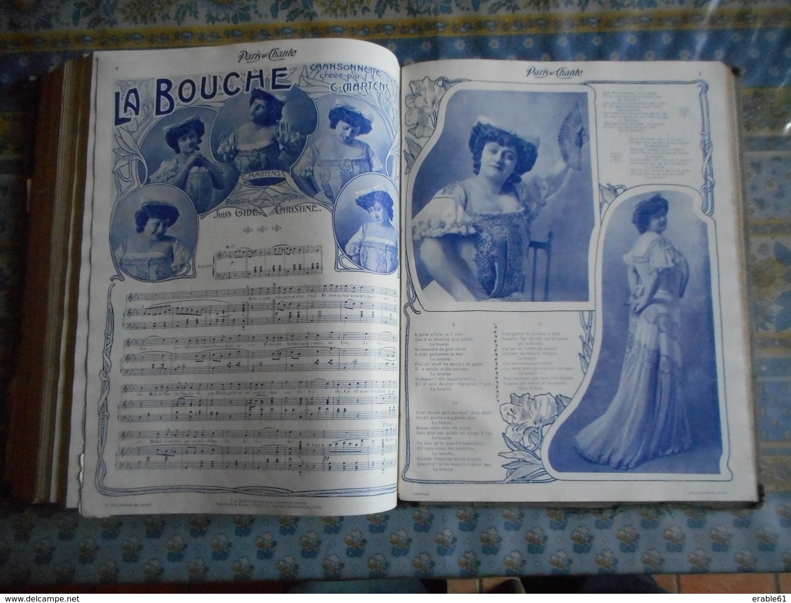 RELIURE Année 1904 / 52 numéros PARIS QUI CHANTE Illustrations partitions anectodes histoire