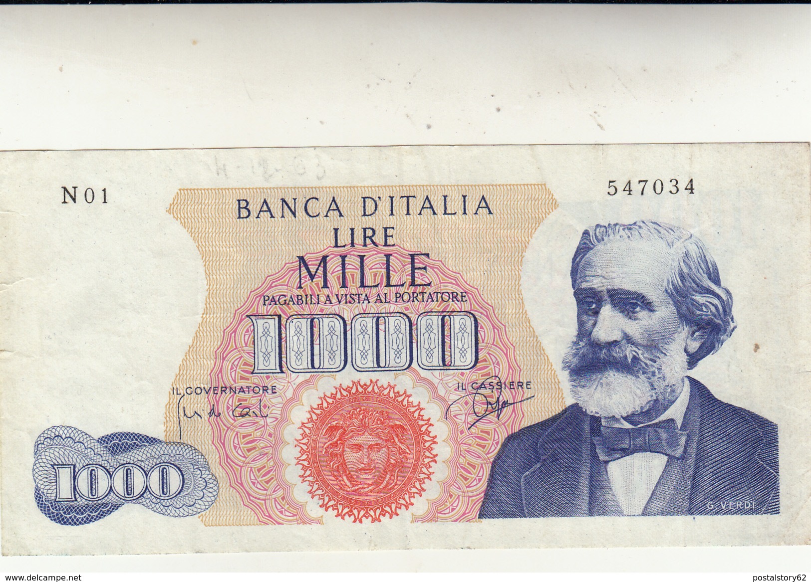 Banconota Lire 1000 Banca D'Italia, 1962 Ottima Conservazione - 1000 Lire