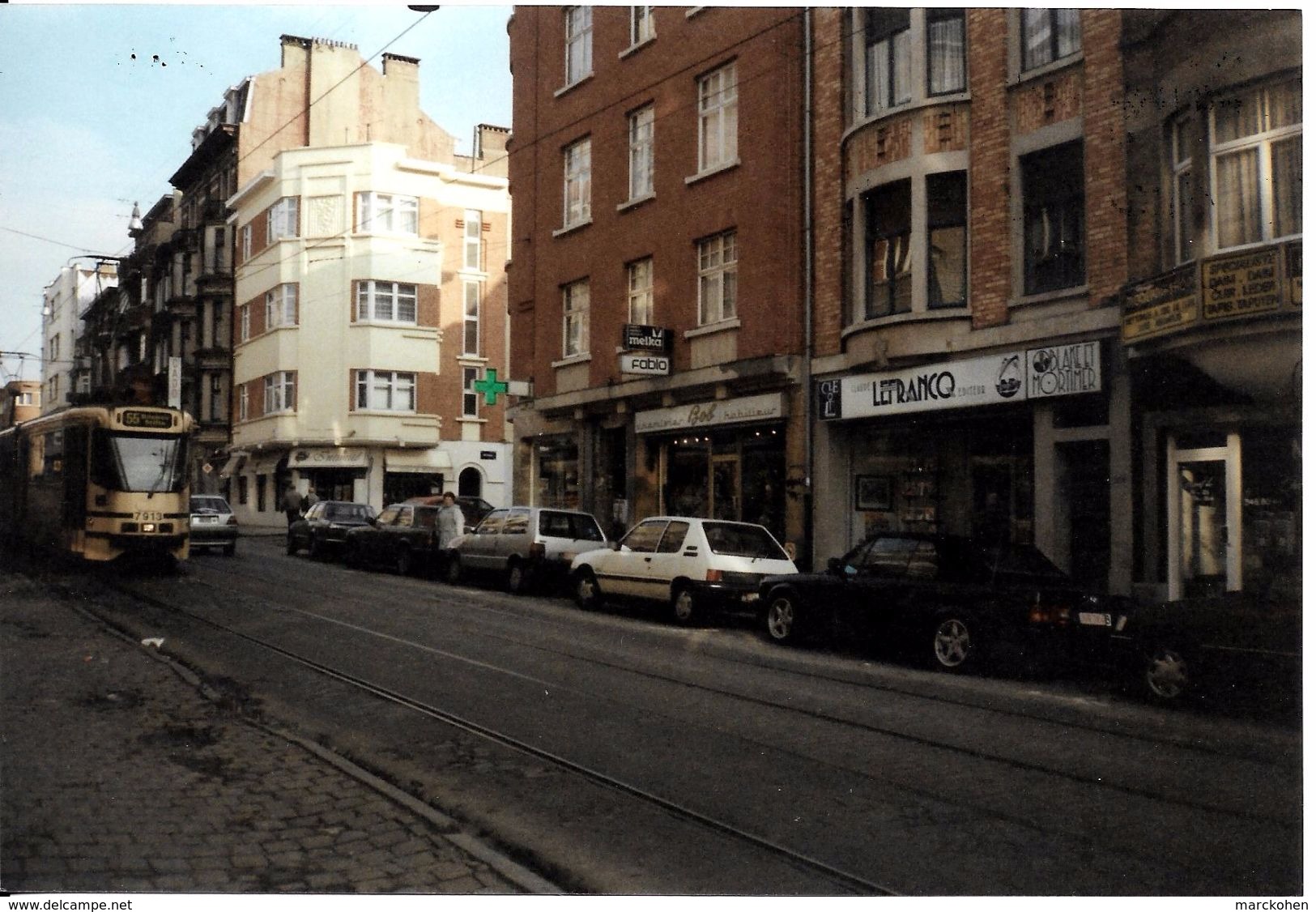 Bruxelles (1180) : Tram 55 Descendant La Chée D'Alsemberg, Près Du Siège Des éditions De BD Claude Lefrancq. - Transport Urbain En Surface