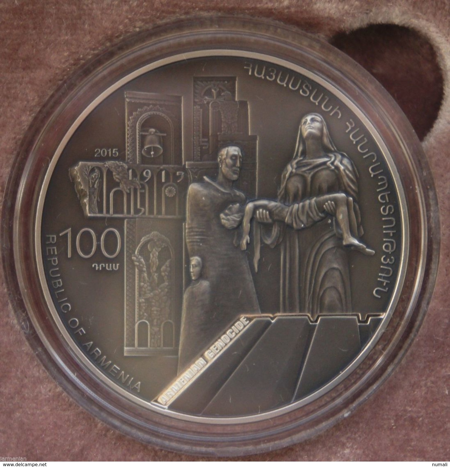 ARMENIA 100 DRAM SILVER COIN PROOF 2015 RARE Centenary Of The Armenian Genocide - Arménie