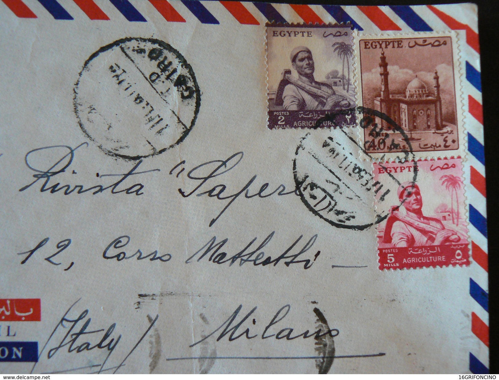 1950...8 LETTERS OF EGYPT...GO TO ITALY....///...8 LETTERE DALL'EGITTO PER L'ITALIA... - Covers & Documents