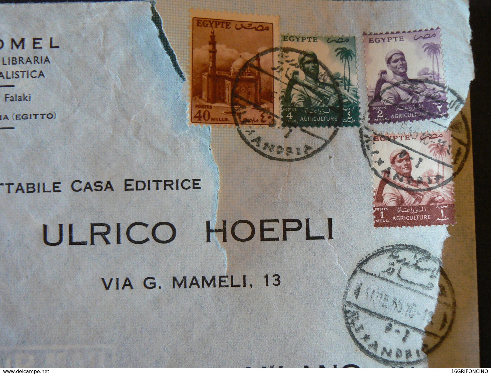 1950...8 LETTERS OF EGYPT...GO TO ITALY....///...8 LETTERE DALL'EGITTO PER L'ITALIA... - Covers & Documents