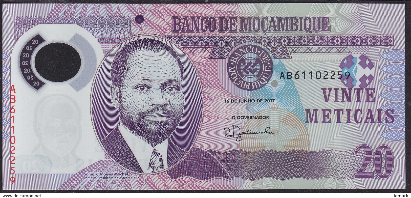 Mozambique 20 Meticais 2017 Pnew UNC - Mozambique