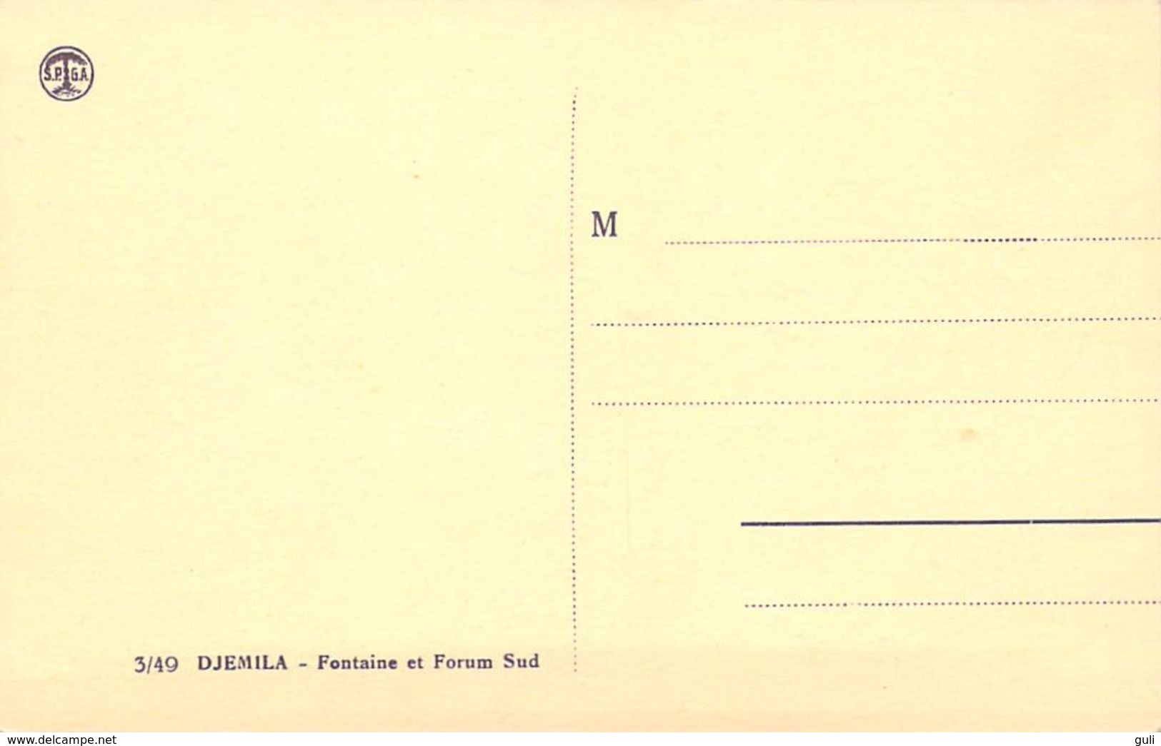 Afrique ALGERIE  (wilaya De Sétif)  DJEMILA  Fontaine Du Forum Sud (cité Antique) - Cpa - Editions SPTGA 3/49 *PRIX FIXE - Setif