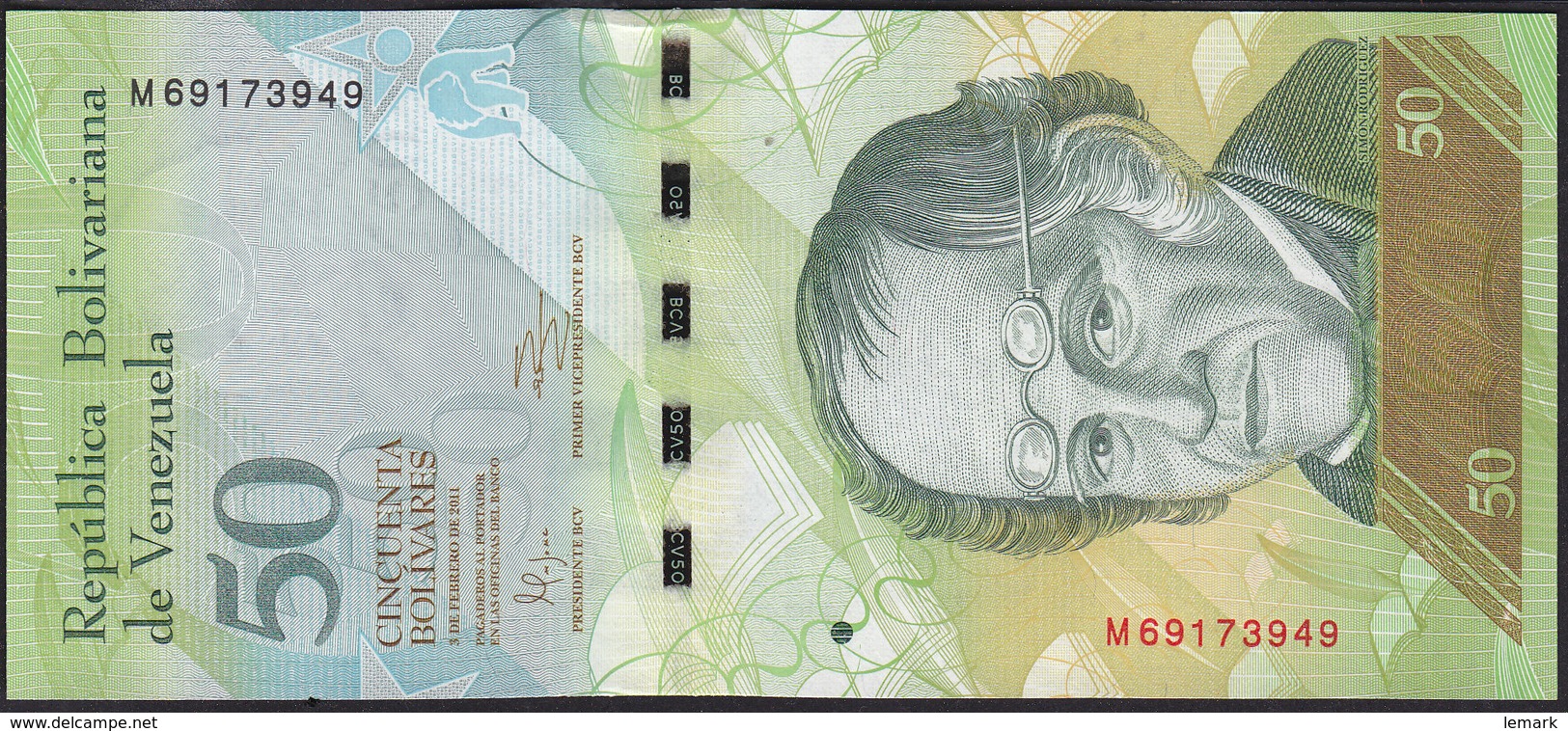 Venezuela 50 Bolivares 2011 P92 UNC - Venezuela