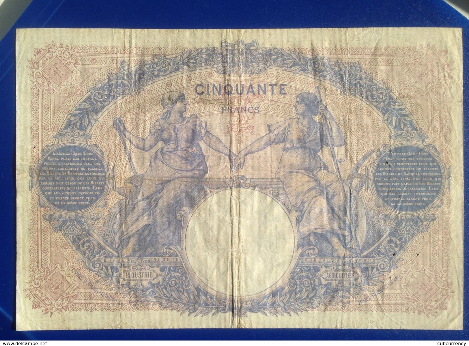 France  50 Francs 1909 - 50 F 1889-1927 ''Bleu Et Rose''