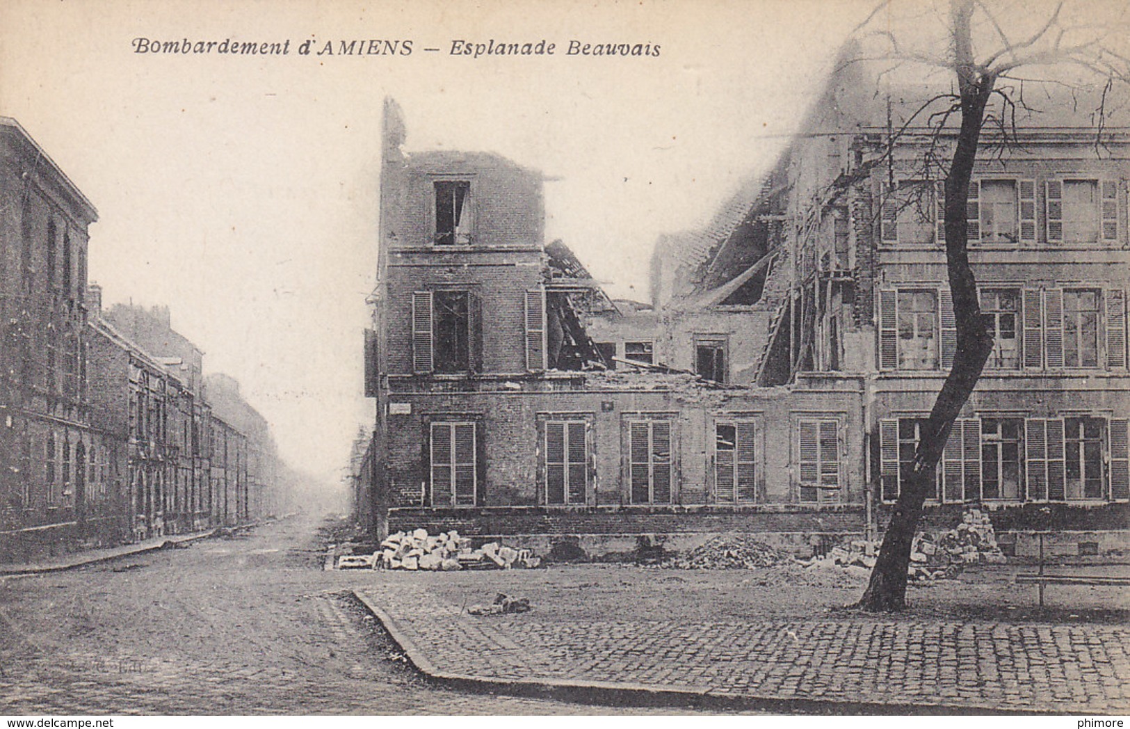 Ph-CPA Amiens (Somme) Bombardement D'Amiens Esplanade Beauvais - Amiens