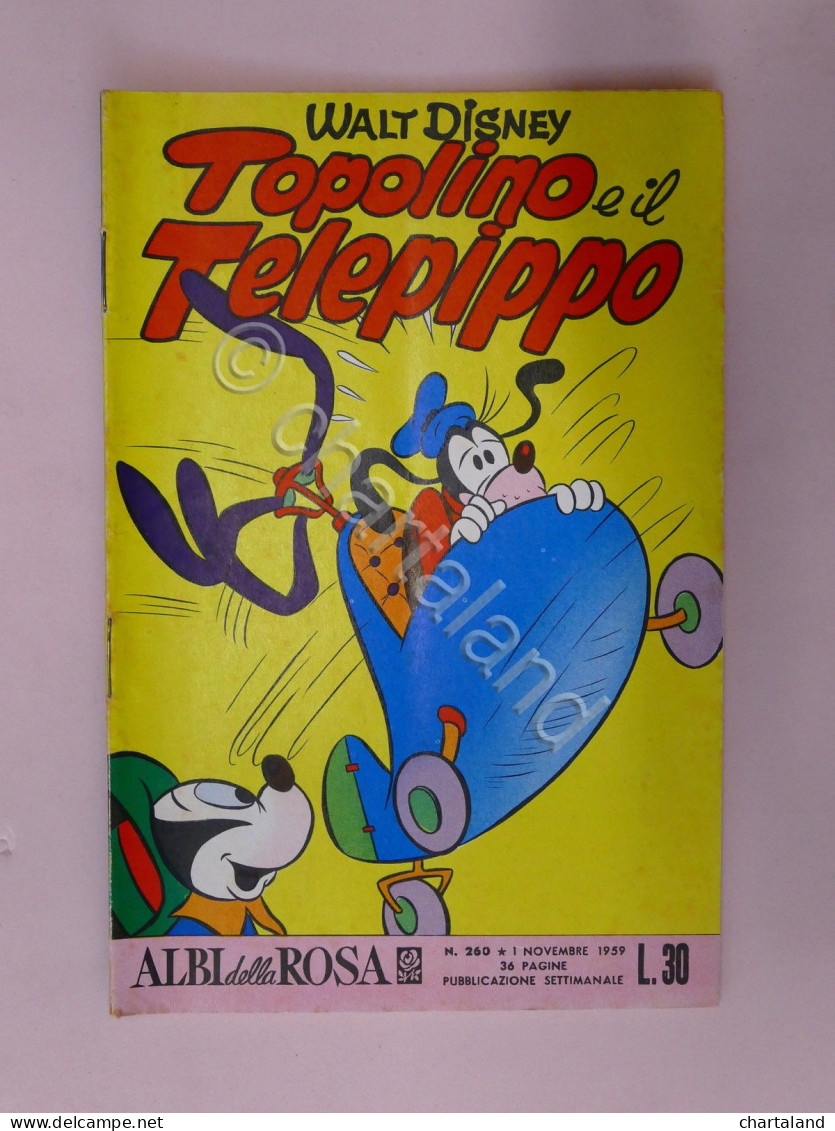 Albi Della Rosa - Topolino E Il Telepippo - N° 260 - 1 Novembre 1959 - Altri & Non Classificati
