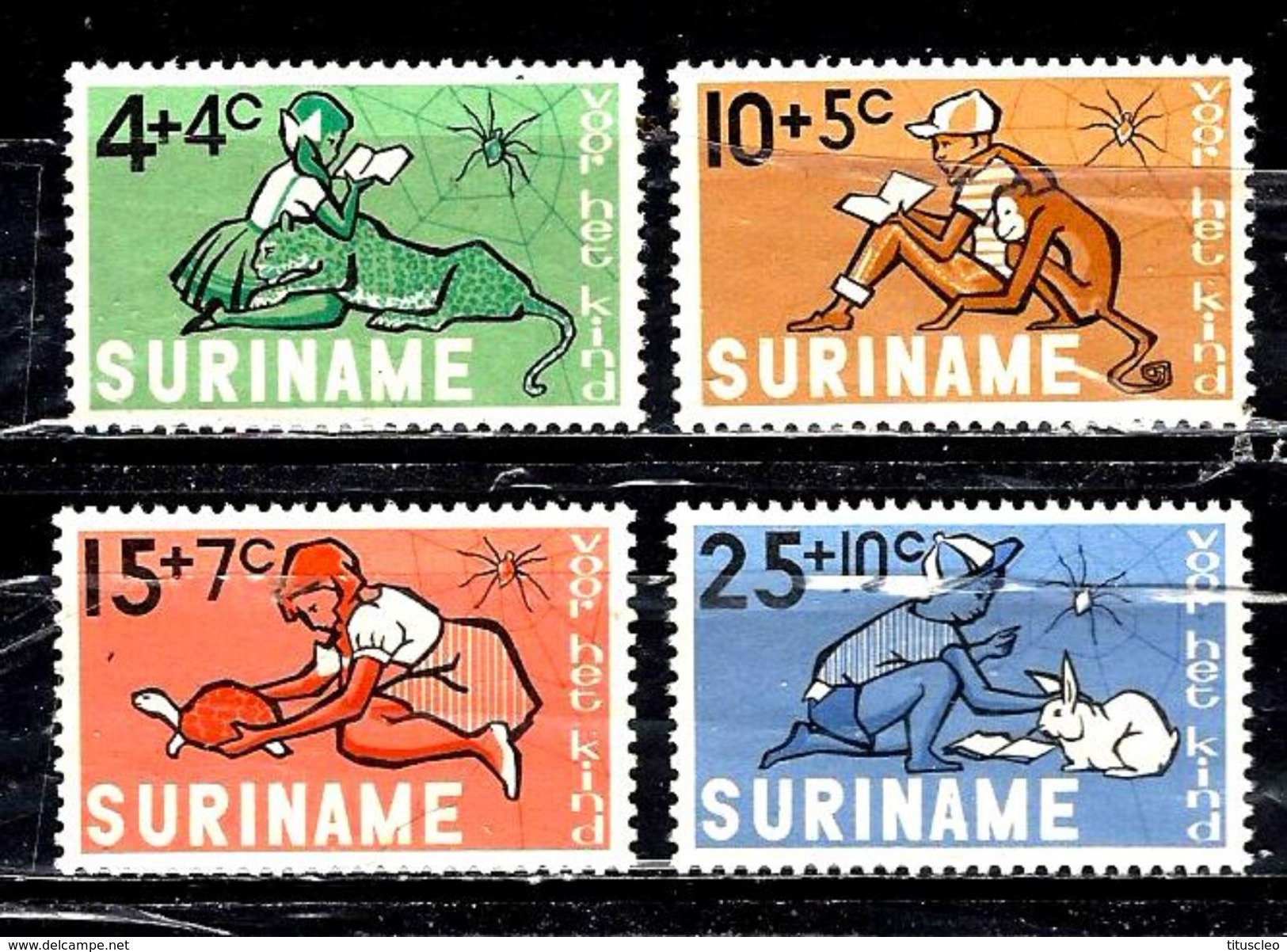 SURINAM 416/419**  Enfant Et Animal Surtaxe Au Profit De L'enfance - Suriname