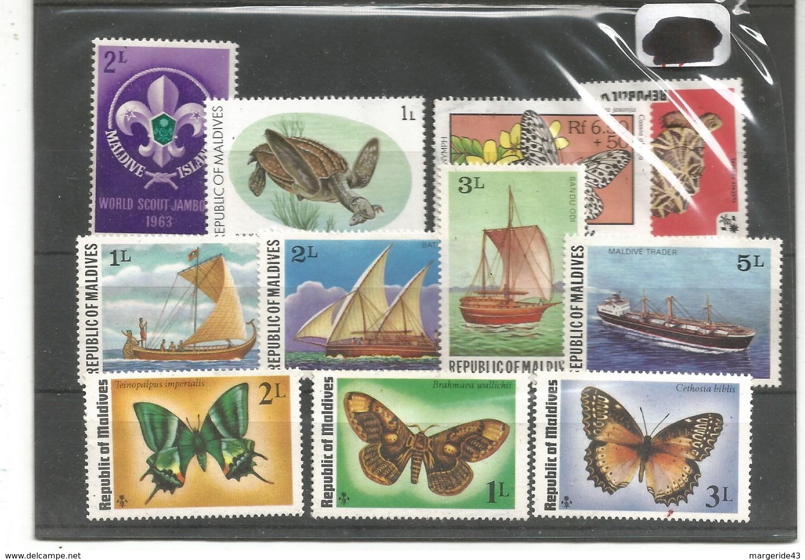 MALDIVES LOT DIVERS TIMBRES - Vrac (max 999 Timbres)