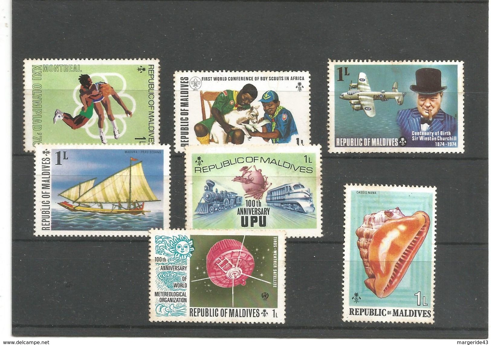 MALDIVES LOT DIVERS TIMBRES - Vrac (max 999 Timbres)