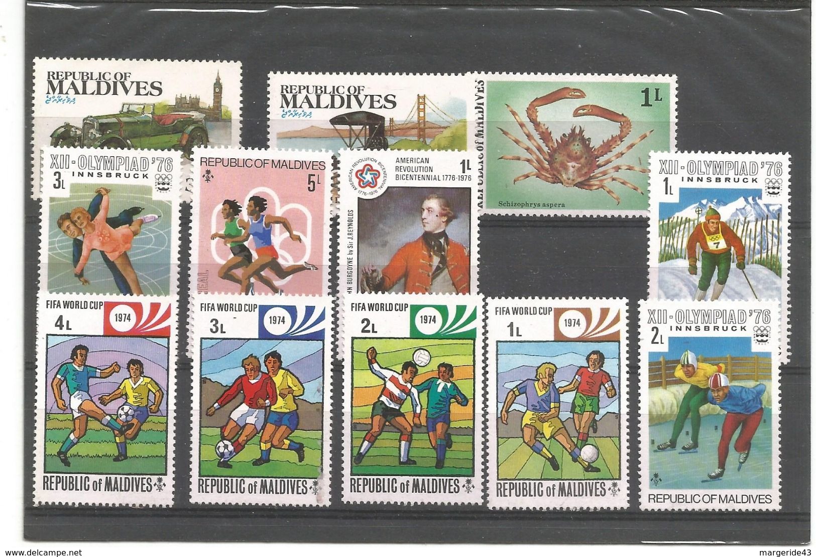 MALDIVES LOT DIVERS TIMBRES - Vrac (max 999 Timbres)