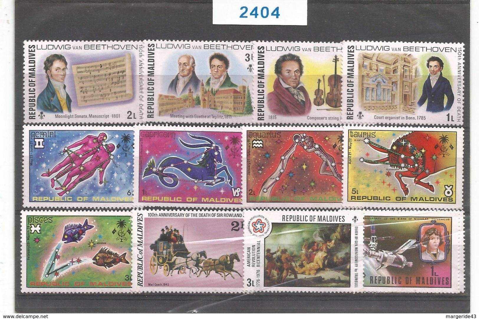 MALDIVES LOT DIVERS TIMBRES - Vrac (max 999 Timbres)