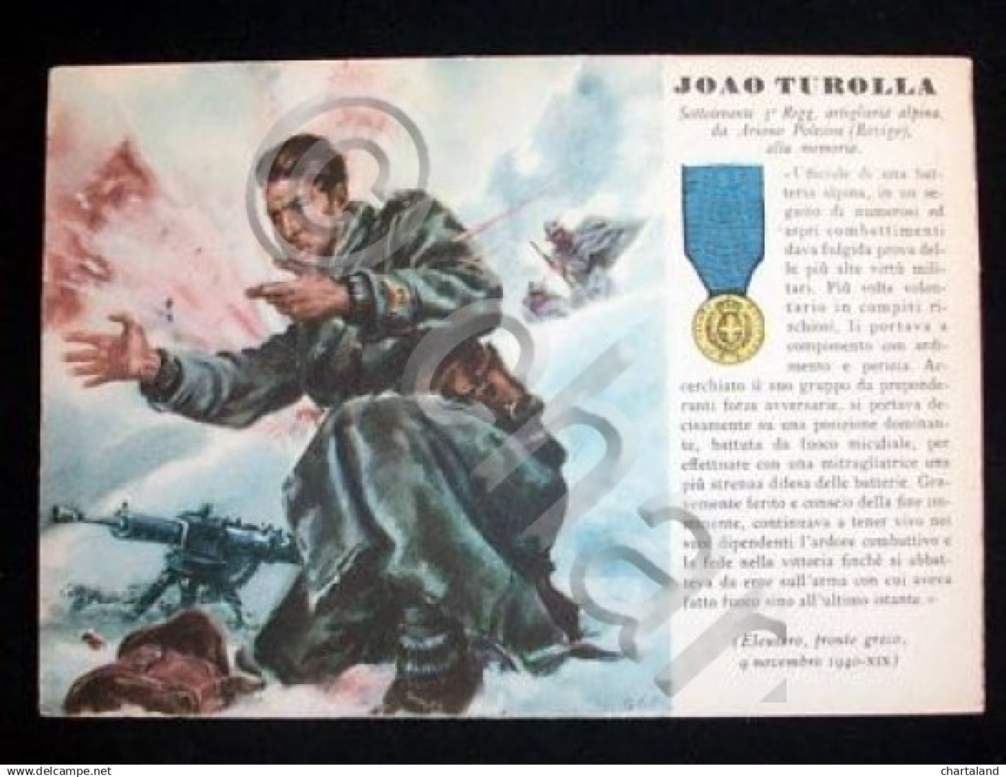 WWII Cartolina - Medaglie D' Oro Guerra 1940 - Turolla - Altri & Non Classificati