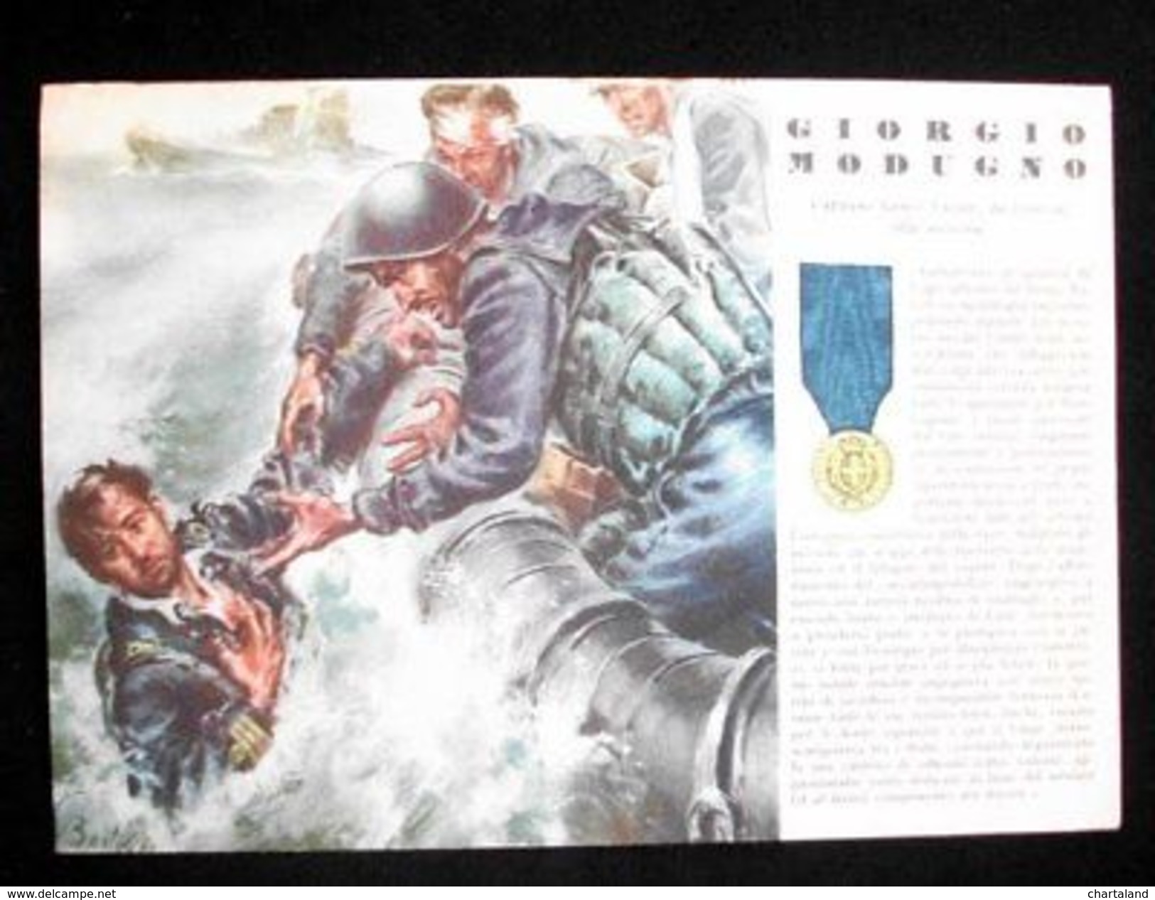 WWII Cartolina - Medaglie D' Oro Guerra 1940 - Modugno - Otros & Sin Clasificación