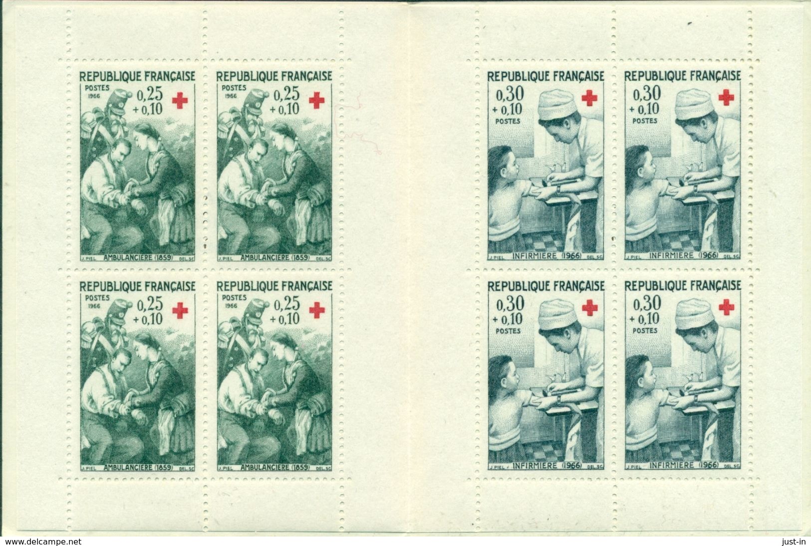 FRANCE CARNET + ROUGE 1966 Nxx  FEMMES ENFANTS MEDECINE TB. - Rotes Kreuz