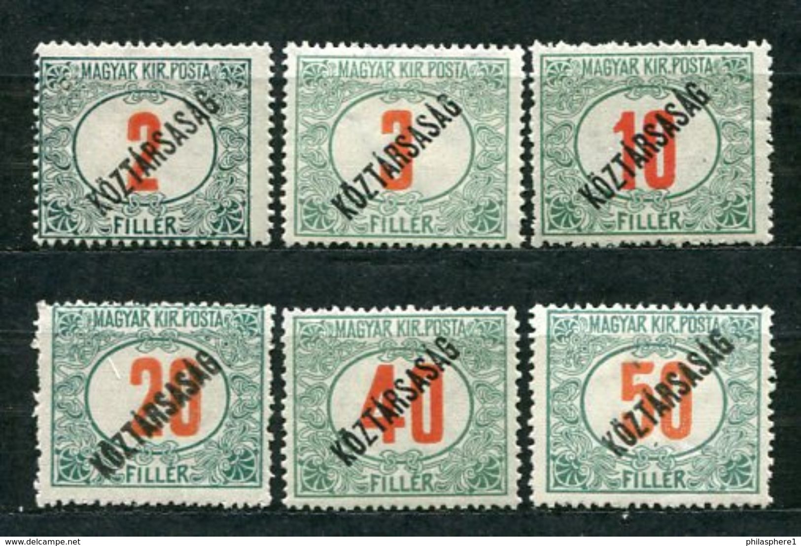 Ungarn Ex.Porto Nr.46/51         *  Unused         (2196) - Postage Due