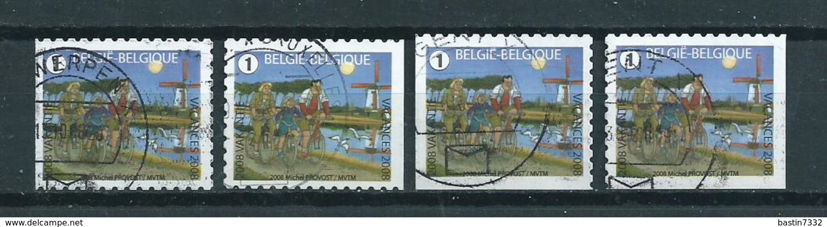 2008 Belgium Complete Set Vacation Booklet Stamps Used/gebruikt/oblitere - Oblitérés