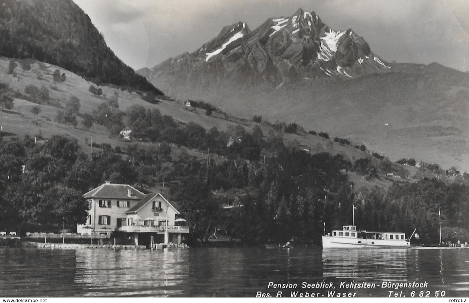 KEHRSITEN → Pension Seeblick Mit Schiff Anno 1946 - Sonstige & Ohne Zuordnung