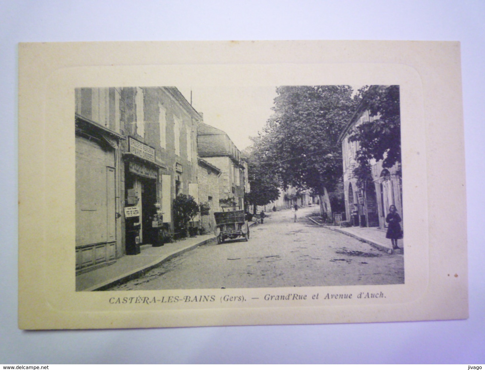 CASTERA-les-BAINS  (Gers)  :  Grand'Rue Et Avenue D'Auch    - Castera