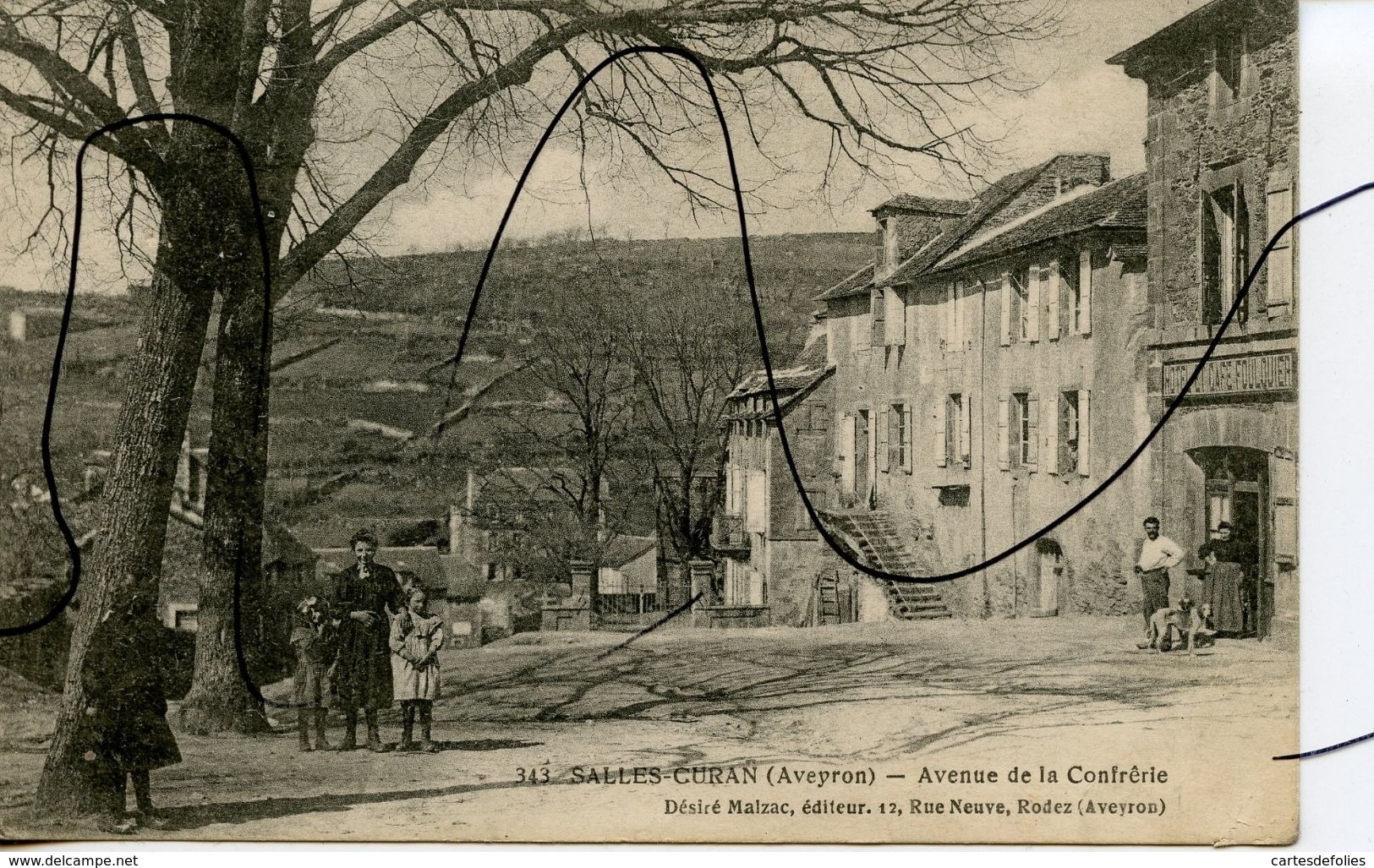 CPA.  D12. SALLES CURAN . AVENUE DE LA CONFRÉRIE. Désiré Malzac Rodez - Otros & Sin Clasificación