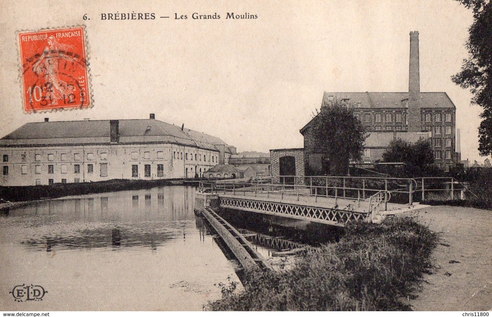 CPA - 62 - BREBIERES - Les Grands Moulins - Autres & Non Classés