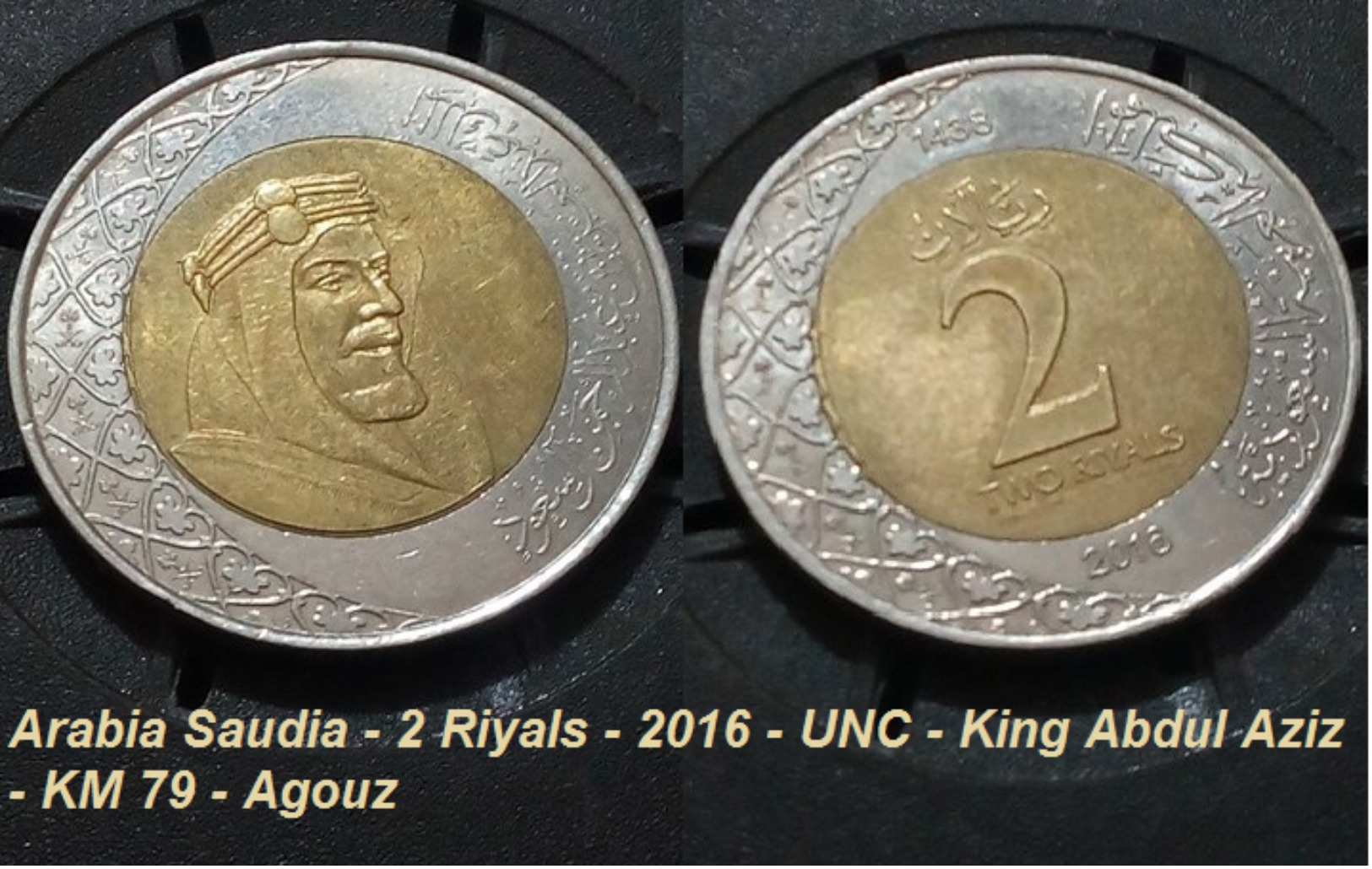 Arabia Saudia - 2 Riyals - 2016 - UNC - King Abdul Aziz - KM 79 - Agouz - Saudi Arabia