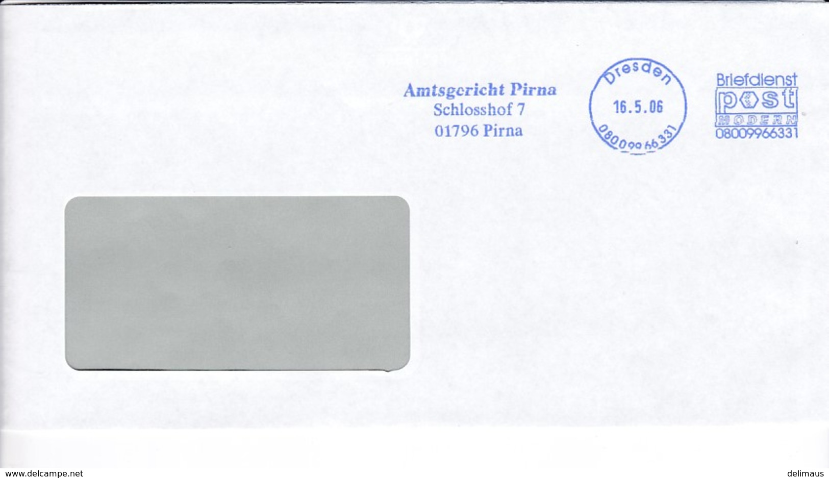 BRD Neue Privatpost 2006 Post Modern Dresden Amtsgericht Pirna - Private & Local Mails