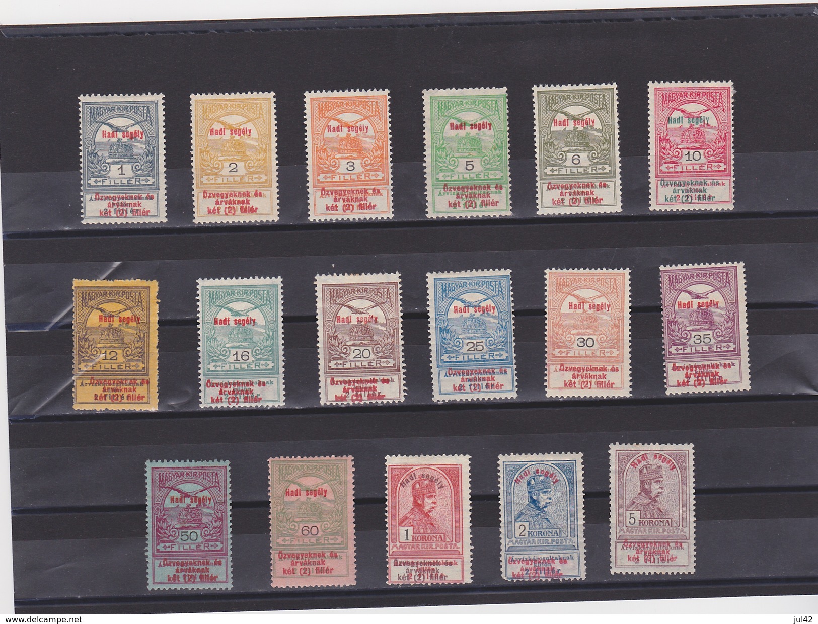 1914 Turul Surcharged Complete Set Ungebraucht Mit Falz, MH, Mi. 145/61, Yv. 125/41, Sc. B18/34      070 - Usati