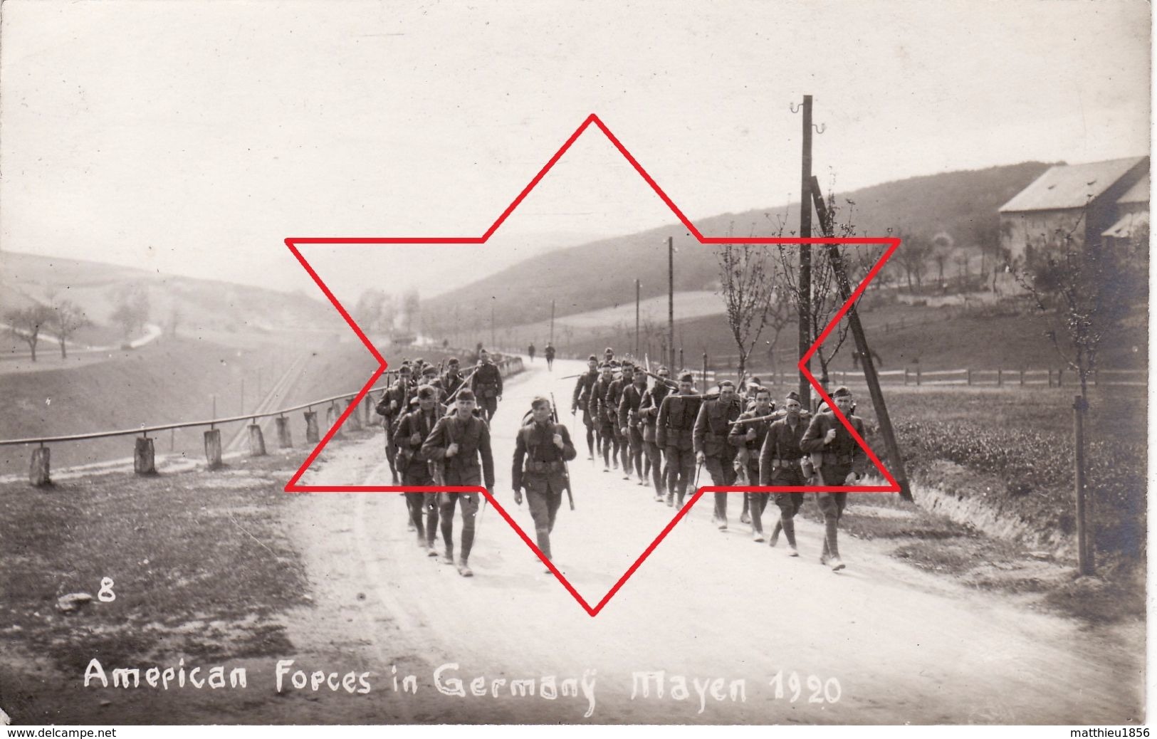 Foto-AK September 1920 MAYEN - American Forces, 50th Infantry, Soldats Américains (A184, Ww1, Wk 1) - Mayen