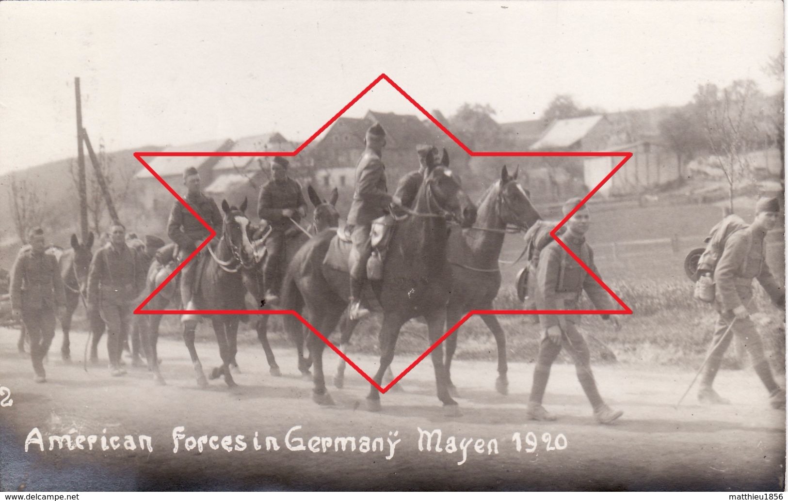 CP Photo Septembre 1920 MAYEN - American Forces In Germany, 50th Infantry, Lt Weas, Soldat Américain (A184, Ww1, Wk 1) - Guerra 1914-18