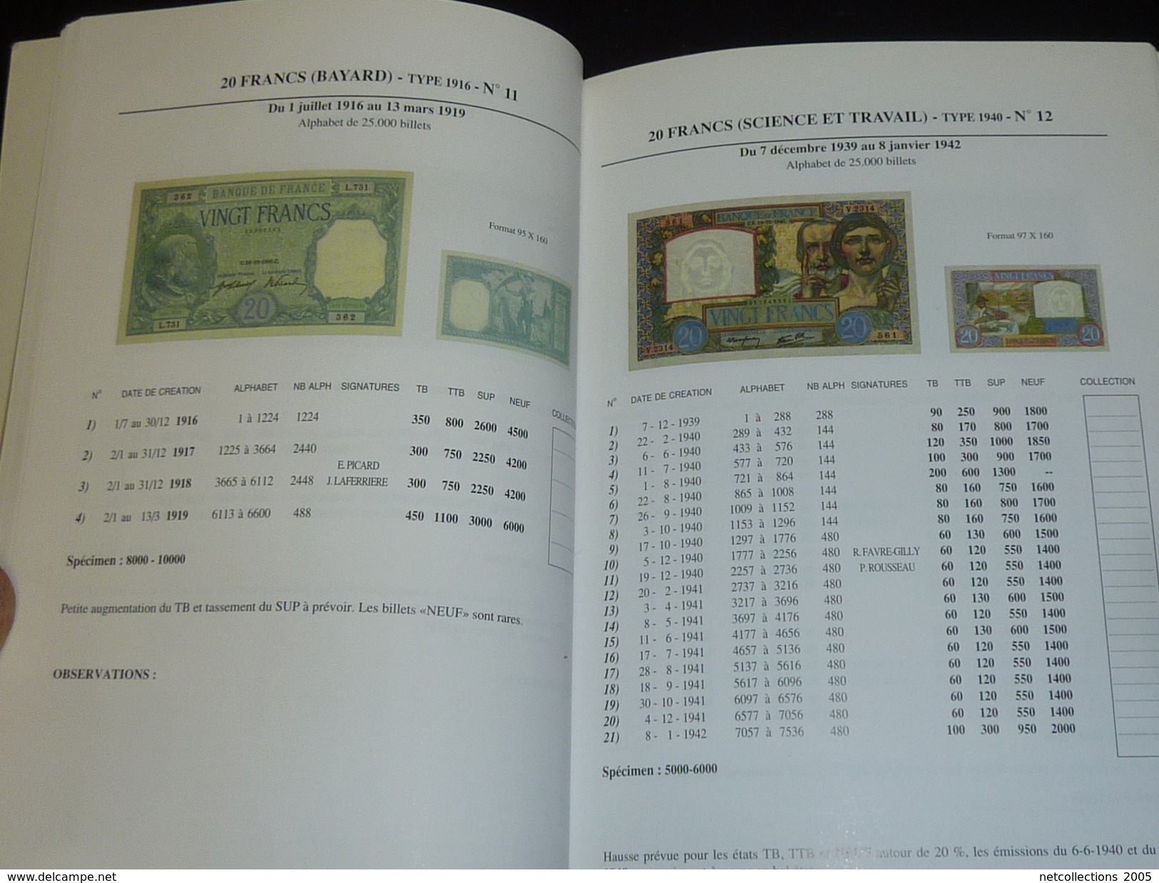 LA COTE DES BILLETS FRANCAIS DU XX° Siècle 1999 - EDITION CLAUDE FAYETTE - TOUT EN COULEUR COTE EN FRANC - Français