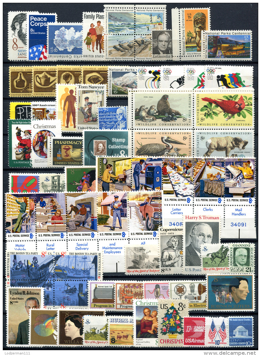 US 1972-73 Compl. - Mi.1058-1127 MNH (postfrisch) VF - Nuovi