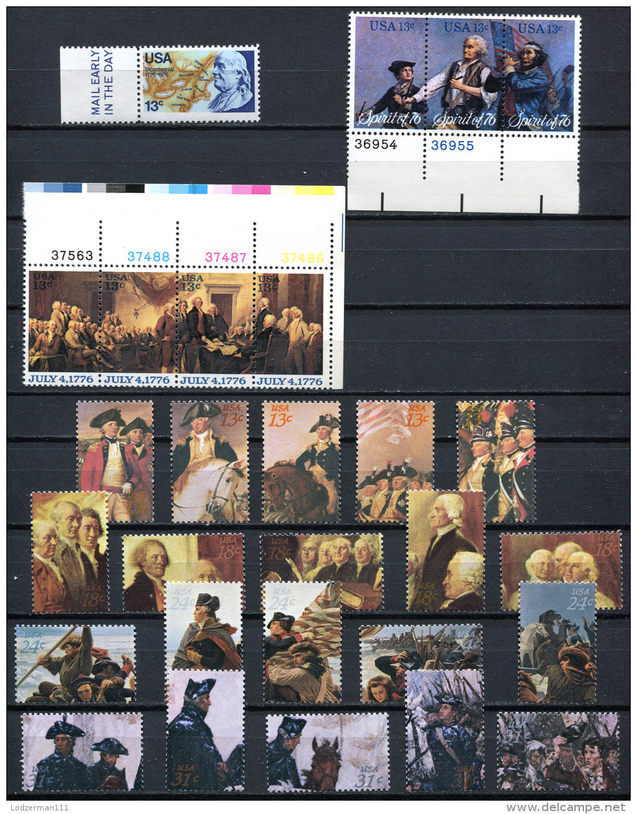 US 1976 - Compl. Collection Of Bicentennial Stamps MNH (postfrisch) VF - Nuovi