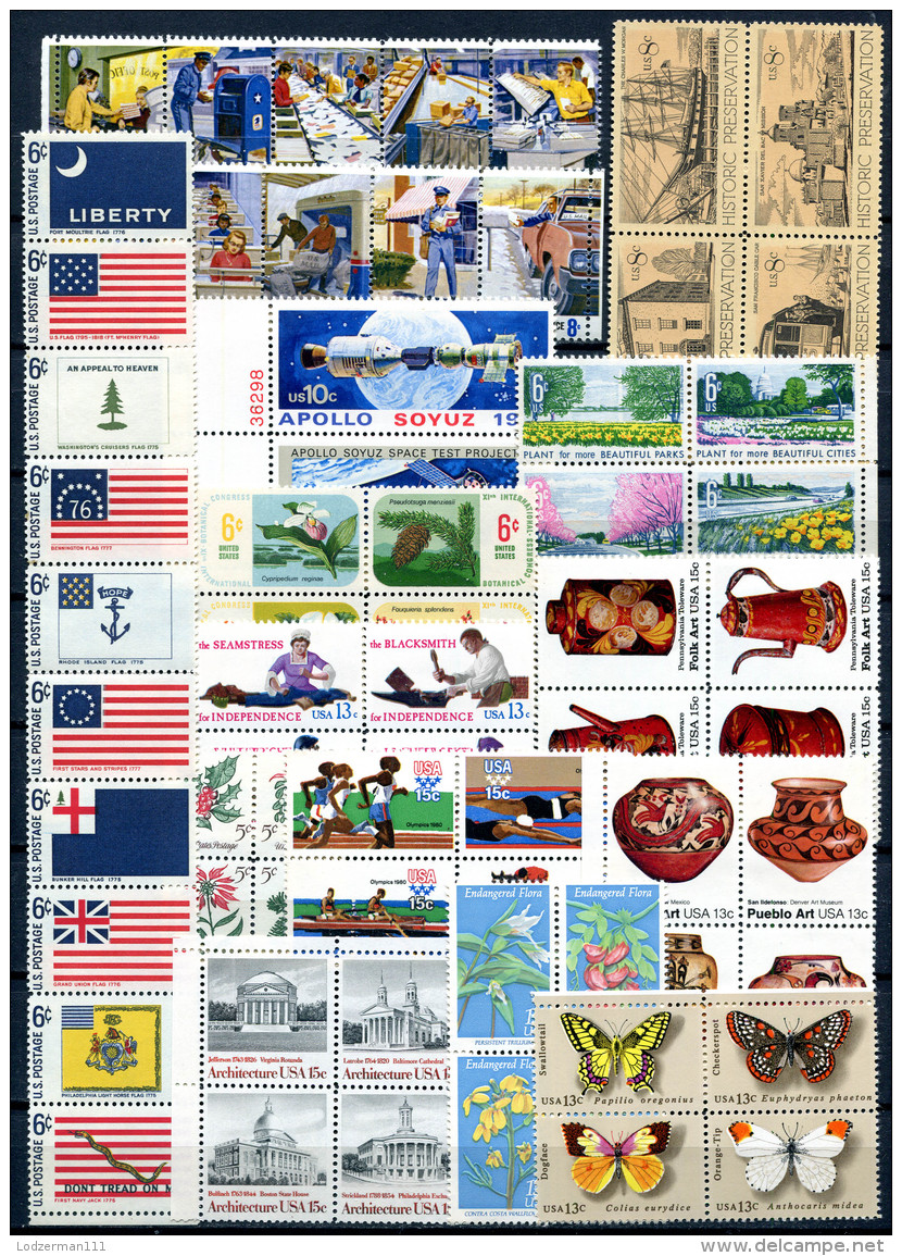 US 1970-80 Large Lot Of Sets MNH (postfrisch) Perfect (VF) - Nuovi